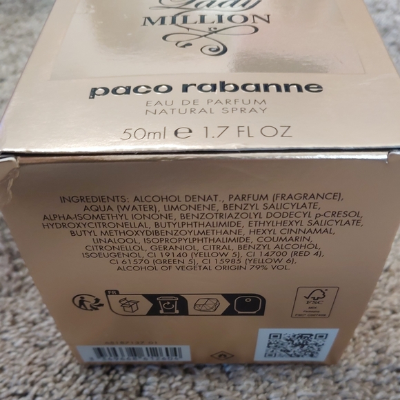 Paco Rabanne Lady Million Perfume 1.7 Fl. Oz Gold Packaging - Picture 4 of 5